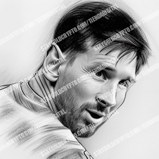 Messi dibujo lápiz mundial Qatar 2022 Copa del Mundo By Sabrina